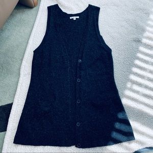 Cabi style 152 charcoal sweater vest cardigan
